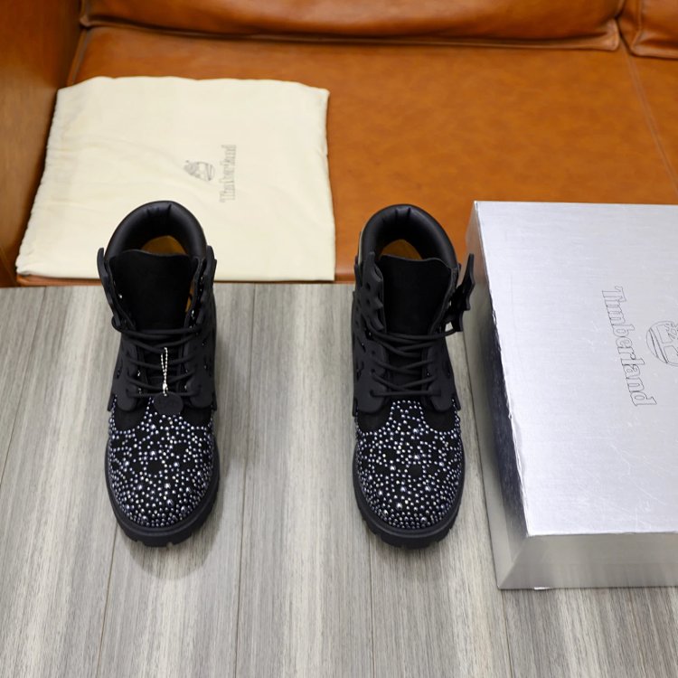 Timberland Black Studded Boots Shoes