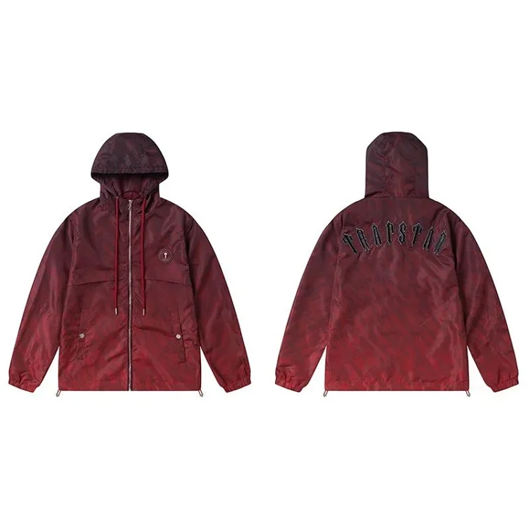 Trapstar Hooded Jacket Maroon Jackets