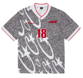 Travis Scott Cactus Jack Soccer Jersey Black and White T-Shirts