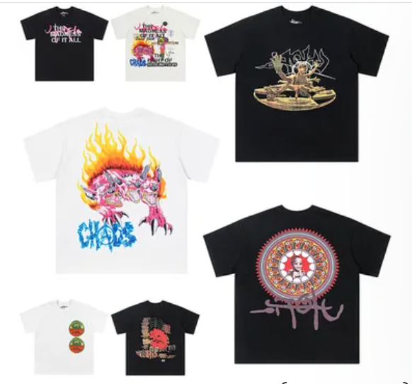 Travis Scott Cactus Jack Summer Print Crew Neck T-Shirt