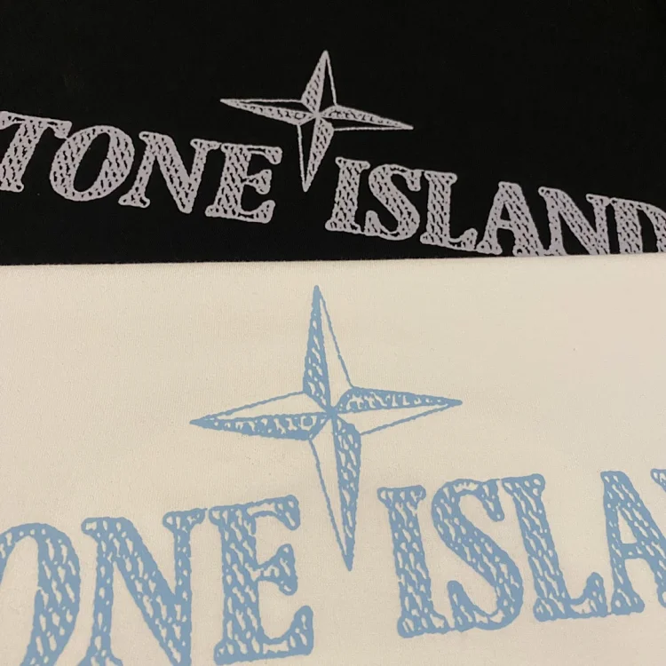 Stone Island Men's Short-Sleeve & Long-Sleeve Cotton T-Shirts with Print and Logo