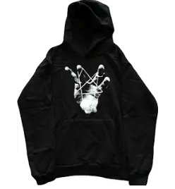 Unique Graphic Hoodie, Black, Hoodies