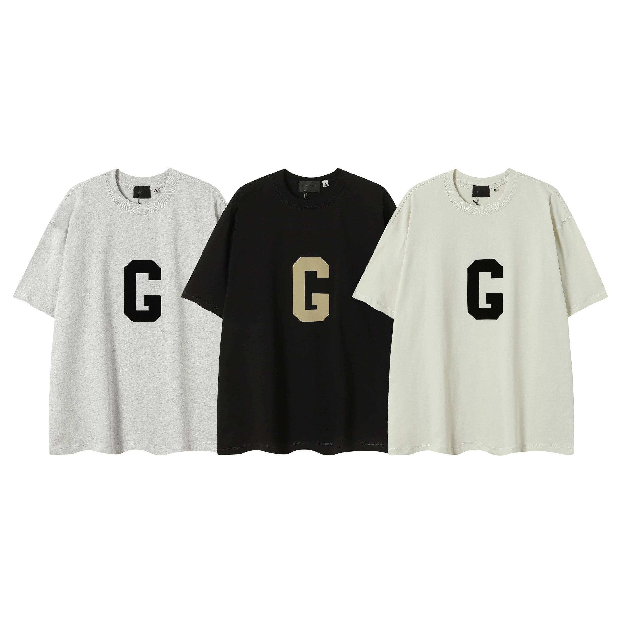 White cotton T-shirt with triangular plate logo from PRADA, 2025 spring/summer, unisex, XS - L