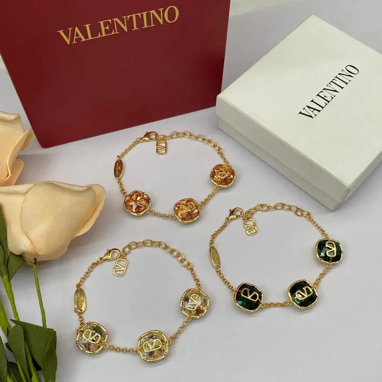 Valention Bracelets Gold, Green, Jewelry