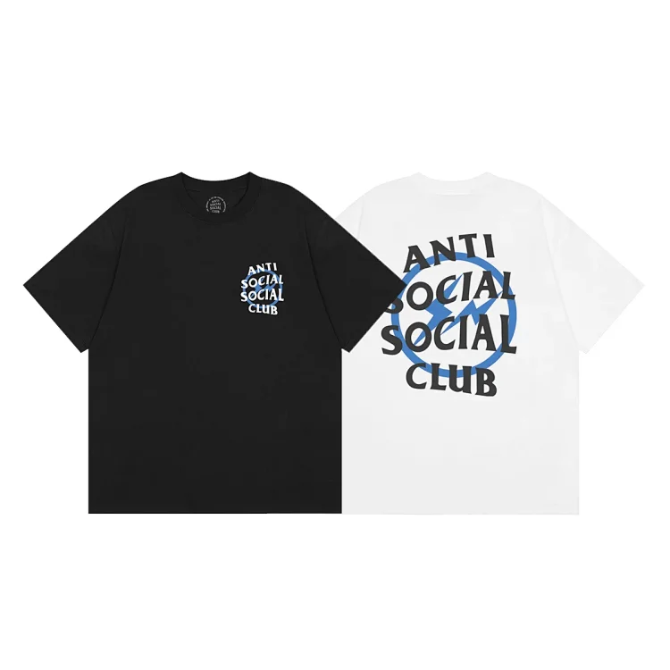 ANTI SOCIAL SOCIAL CLUB ASSC Fujiwara Hiroshi Lightning Blue LOGO Summer Youth T-shirt