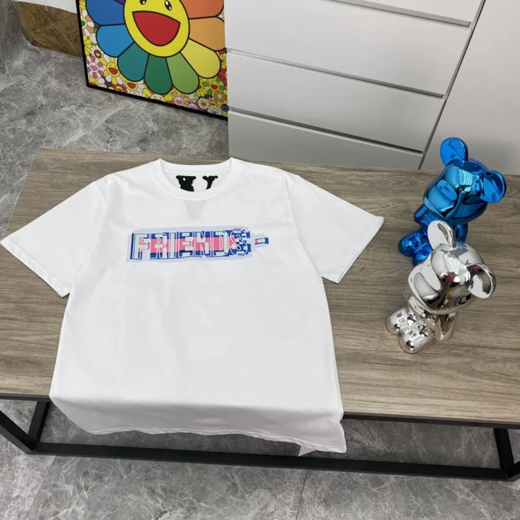 VLONE high quality mosaic big V short sleeve