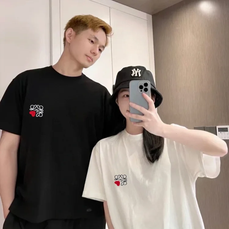 男女同款爱心刺绣Loewe T-shirt