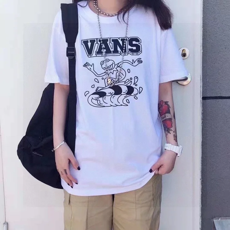 VANS Graphic Surf Cartoon T-Shirt White