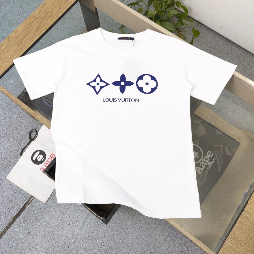 Off-White Men and Women Classic Short Sleeved T-shirt with Oil Painting Print and Pascal Arrows Skeleton Print
