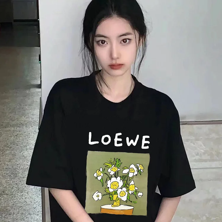 2024 LOEWE Active T-shirt in technical jersey, white, casual short-sleeve