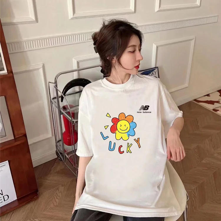 Complexcon TMKK Takashi Murakami BLACKPINK Same Style Sunflower Loose Short-Sleeved Cotton T-Shirt for Kids