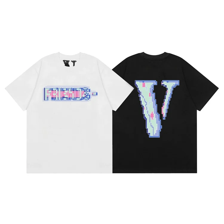 White Oversized Unisex Stretch Short-Sleeve T-shirt with Pixel Logo in Hip-Hop Style