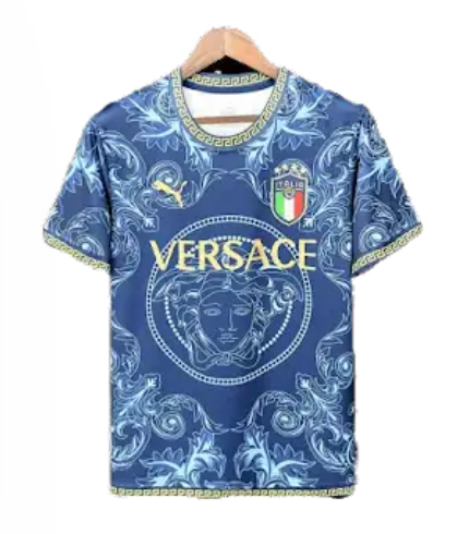 Versace Blue Patterned T-Shirt