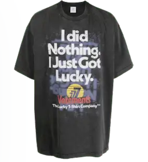 Vetements I Did Nothing T-Shirt Black T-Shirts