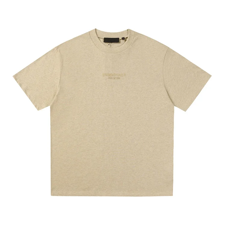 New 5-color FEAR OF GOD Essentials Cloud Series Crew-Neck Casual Short-Sleeve T-shirt with Branded Chest Logo