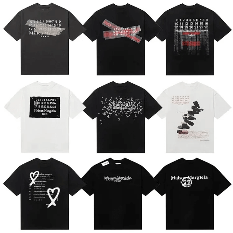 Wholesale Maison Margiela MM6 men's 100% cotton short sleeve luxury T-shirt, breathable