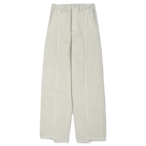 Wide-leg Pants Beige Pants